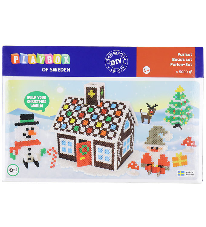 Playbox Perlesæt - 5000 stk. - Honningkagehus