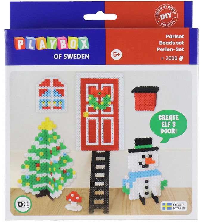 Playbox Perlesæt - 2000 stk. - Snemand m. Dør