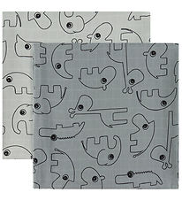 Done by Deer Babysvøb - 120x120 cm - 2-pak - Contour Grey