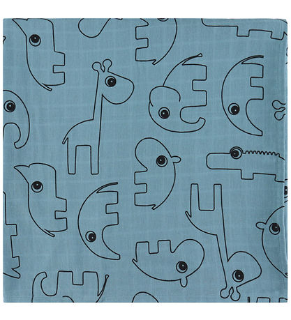 Done by Deer Babysvøb - 120x120 cm - 2-pak - Contour Blue