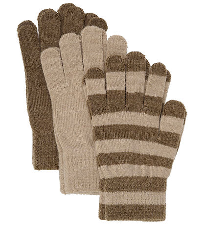 Minymo Handsker - 3-pak - Uld - Caribou