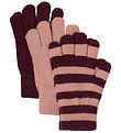 Minymo Handsker - 3-pak - Uld - Catawba Grape