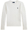 Polo Ralph Lauren Bluse - Strik - Hvid Polo Ralph Lauren Bluse - Strik - Hvid