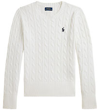 Polo Ralph Lauren Bluse - Strik - Hvid Polo Ralph Lauren Bluse - Strik - Hvid
