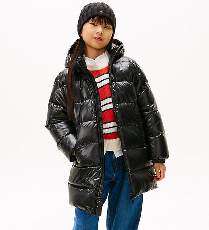 Tommy Hilfiger Dunfrakke - Long -  Black