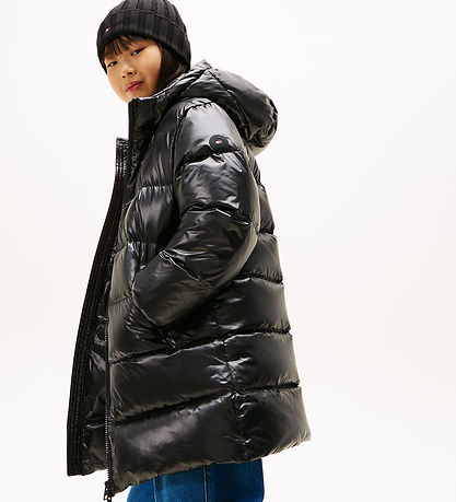 Tommy Hilfiger Dunfrakke - Long -  Black