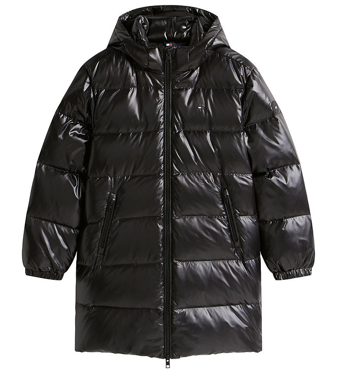 Tommy Hilfiger Long Dunfrakke - Black