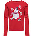 Kids Only Bluse - KogXmas - Salsa/Snowman