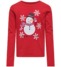 Kids Only Bluse - KogXmas - Salsa/Snowman