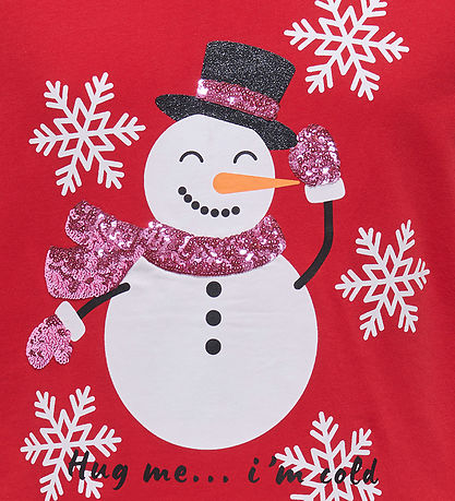 Kids Only Bluse - KogXmas - Salsa/Snowman