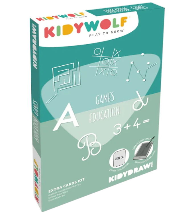 Kidywolf Refill Tegnemotiver - 60 motiver - Games/Education