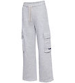 Hummel Sweatpants - Loose Cargo - Lysegråmeleret Hummel Sweatpants - Loose Cargo - Lysegråmeleret