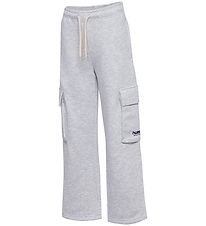 Hummel Sweatpants - Loose Cargo - Lysegråmeleret