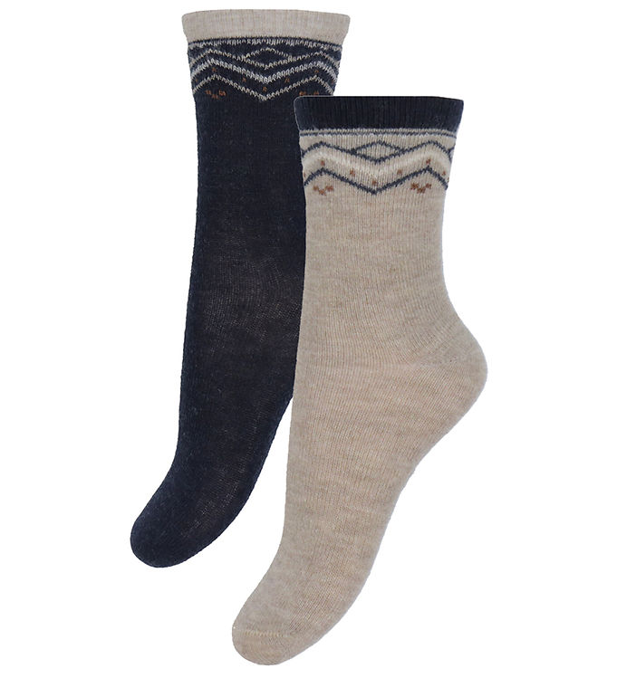 Minymo Strømper - 2-pak - Dark Navy