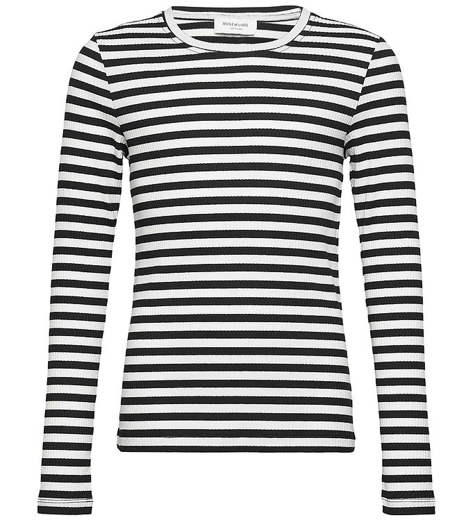 Rosemunde Bluse - Rib - Black White Stripe