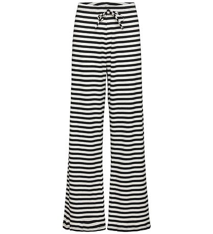Rosemunde Trousers - Black White Stripe