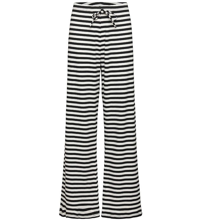 Rosemunde Bukser - Rib - Black White Stripe