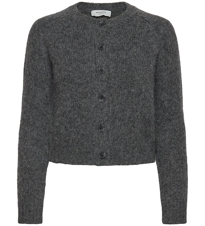 Rosemunde Cardigan - Strik - Uld - Medium Grey Melange