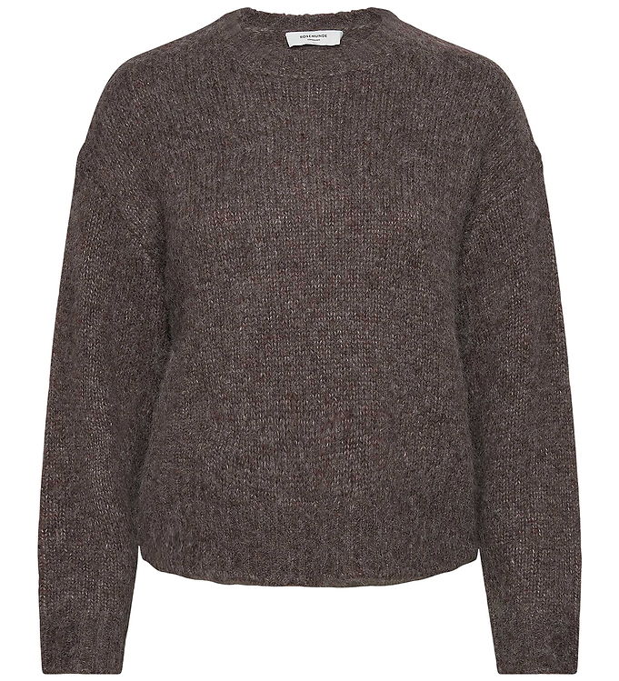 Rosemunde Bluse - Strik - Uld - Brown Grey Melange
