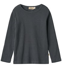 Wheat Bluse - Rib - Stig - Black Sea