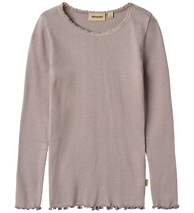 Wheat Bluse - Rib - Bomuld/Modal - Reese - Dusty Purple