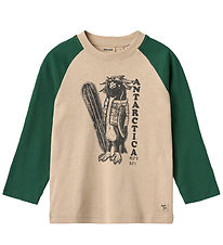 Wheat Bluse - Rolf - Kale m. Pingvin Wheat Bluse - Rolf - Kale m. Pingvin