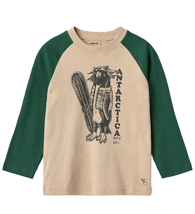 Wheat Bluse - Rolf - Kale m. Pingvin