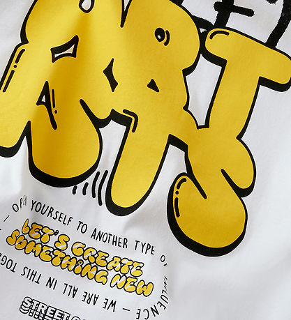 Name It T-shirt - NkmKillian - Bright White/Street Art