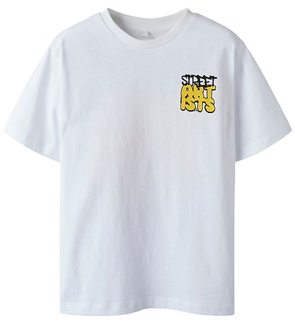Name It T-shirt - NkmKillian - Bright White/Street Art