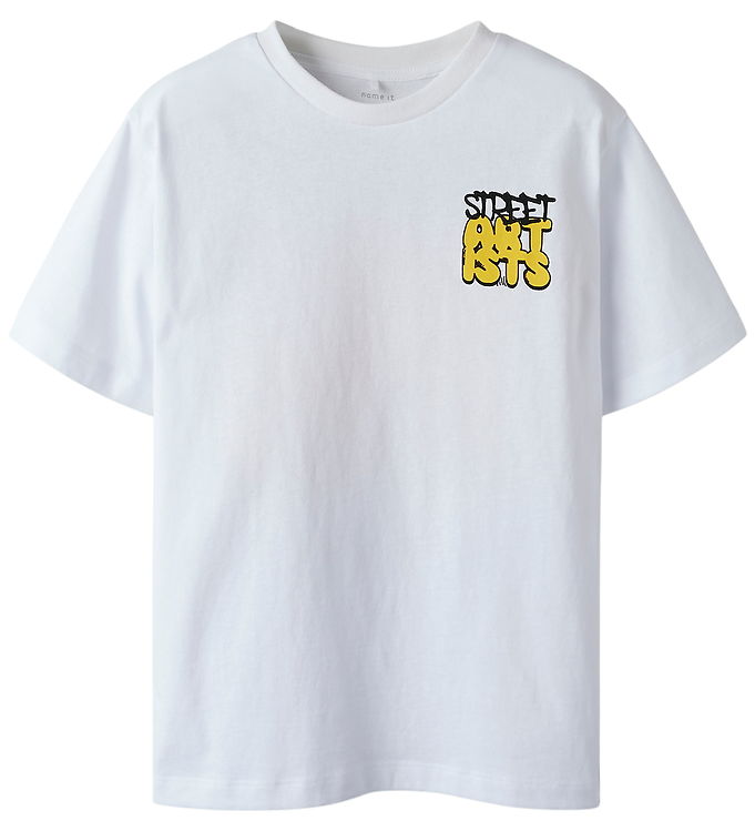 Name It T-shirt - NkmKillian - Bright White/Street Art