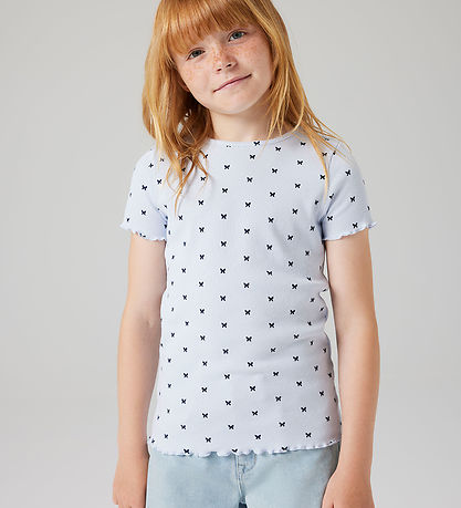 Name It T-shirt - Rib - NkfKarlia - Xenon Blue