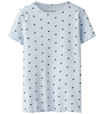 Name It T-shirt - Rib - NkfKarlia - Xenon Blue
