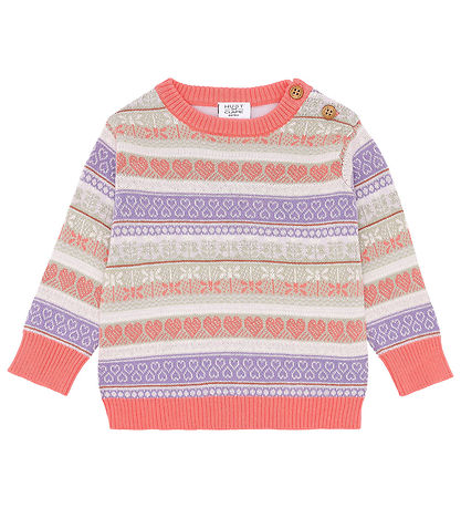 Hust and Claire Blouse - Knitted - Puzzle - Wild Coral
