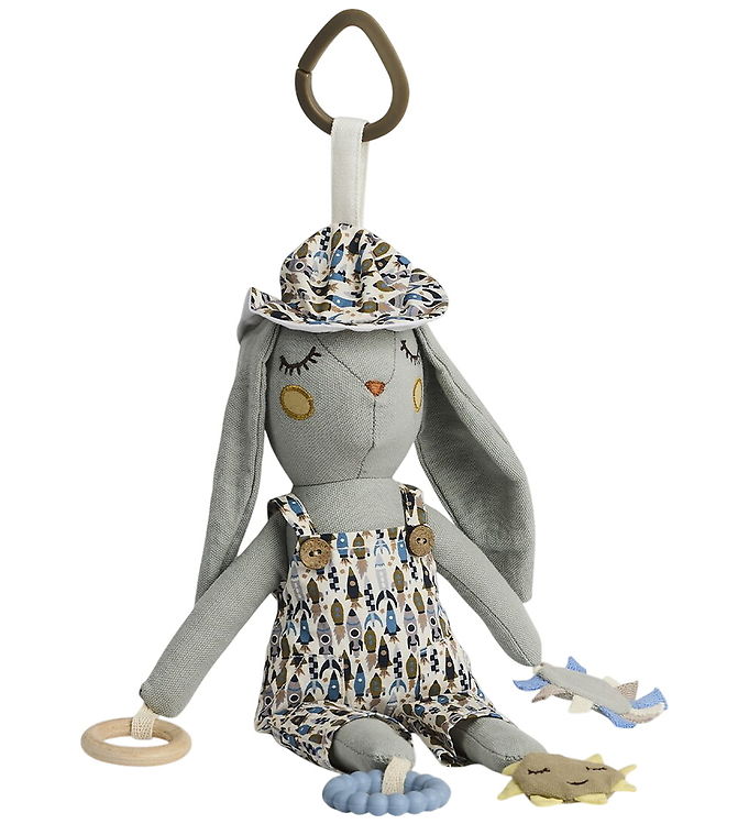 Smallstuff Aktivitetsbamse - Kanin - 30 cm - Blue Rocket