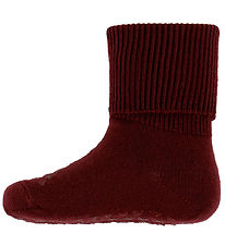 GoBabyGo Strømper - Non-Slip Socks - merino Wool - Wine Red