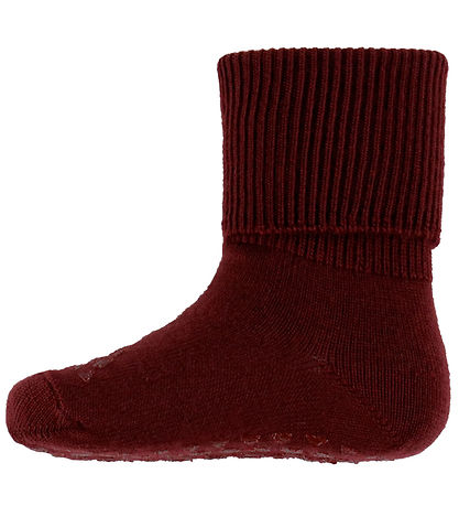 GoBabyGo Strømper - Non-Slip Socks - merino Wool - Wine Red