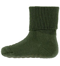 GoBabyGo Strømper - Non-Slip socks - Merino wool - Olivine