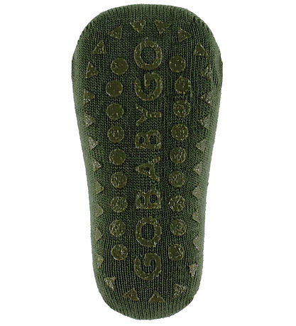 GoBabyGo Strømper - Non-Slip socks - Merino wool - Olivine