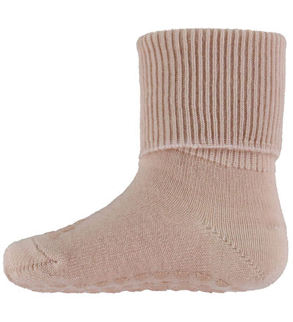 GoBabyGo Strømper - Non-Slip Socks - Merino Wool - Rose Dust