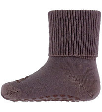 GoBabyGo Strømper - Non-Slip socks - Merino wool - Dark Purple D