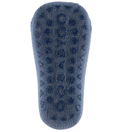 GoBabyGo Strømper - Noos - Uld - Non Slip Socks - Stone Blue