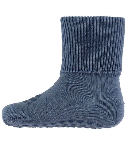 GoBabyGo Strømper - Noos - Uld - Non Slip Socks - Stone Blue