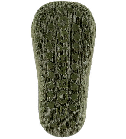 GoBabyGo Strømper - Bambus - Non-Slip Socks - Deep Lichen Green