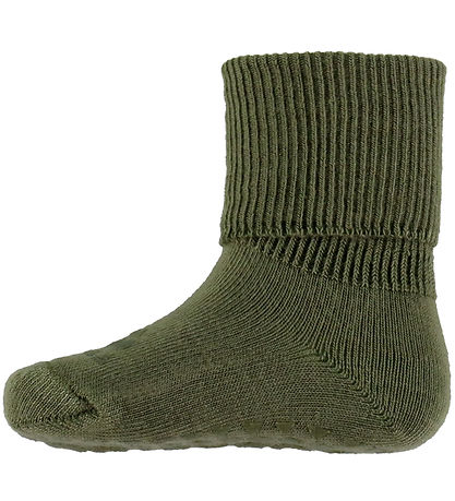 GoBabyGo Strømper - Bambus - Non-Slip Socks - Deep Lichen Green
