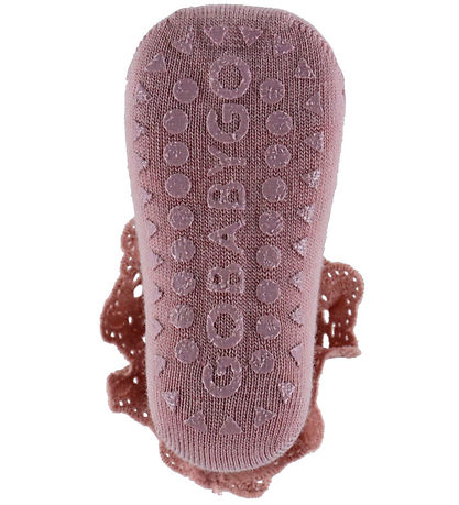 GoBabyGo Strømper - Uld - Non-Slip Socks - Woodrose