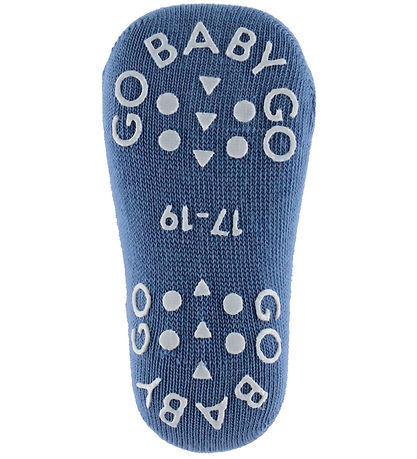 GoBabyGo Strømper - Non-Slip - Demin Blue