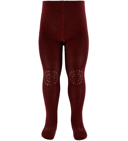 GoBabyGo Skridsikre Strømpebukser - Uld -  Wine Red