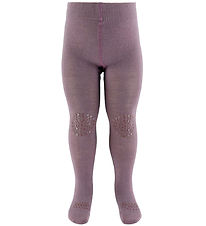 GoBabyGo Skridsikre Strømpebukser - Noos - Uld - Dark Purple Dov