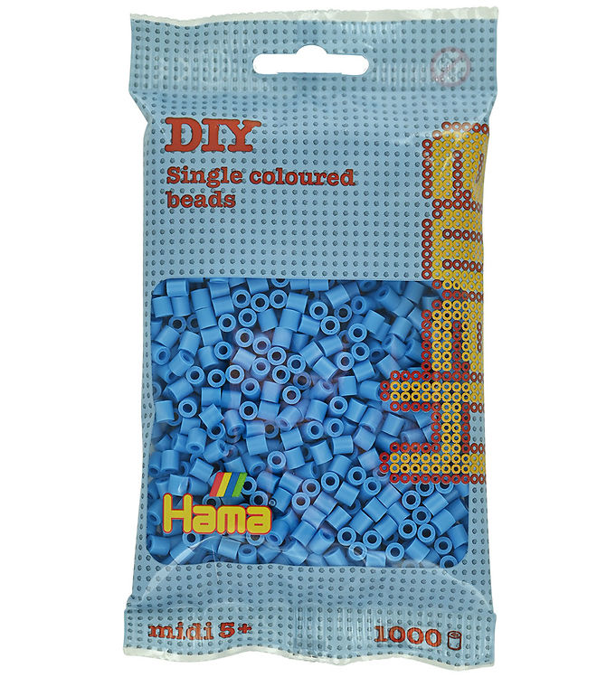 Hama Midi Perler - 1000 stk. - 119 Klar Blå