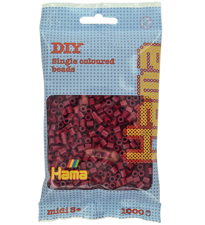Hama Midi Perler - 1000 stk. - 118 Mørk Kirsebær
